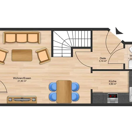 Landhaus Weidenstieg App 2 文尼斯塔特